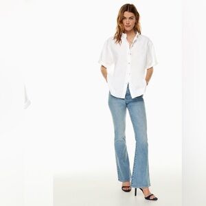 Denim Forum Classic White Button-Up Shirt
